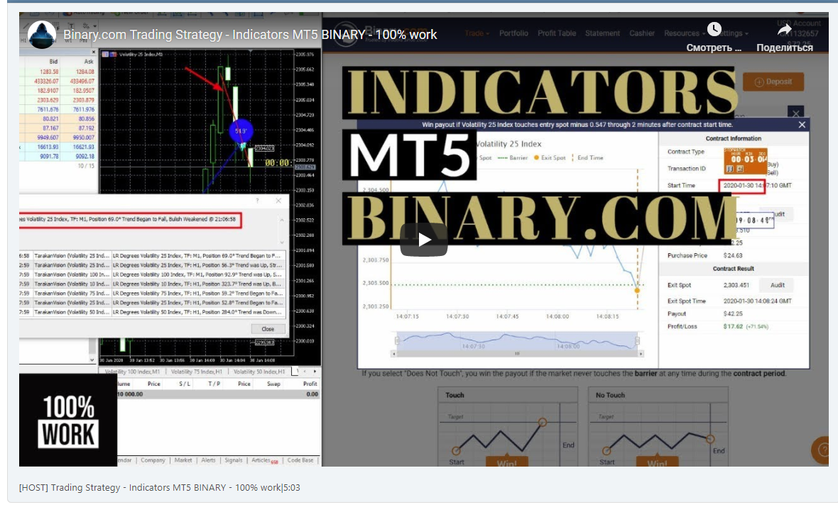 [HOST] Trading Strategy - Indicators MT5 BINARY - 100% work|5:03