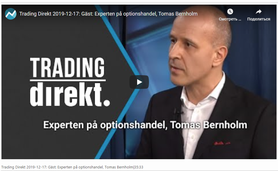 Trading Direkt 2019-12-17: Gäst: Experten på optionshandel, Tomas Bernholm|35:33