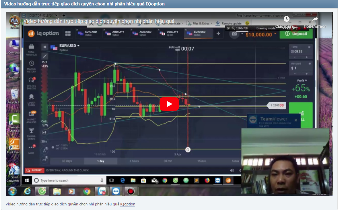 Video hướng dẫn trực tiếp giao dịch quyền chọn nhị phân hiệu quả IQoption