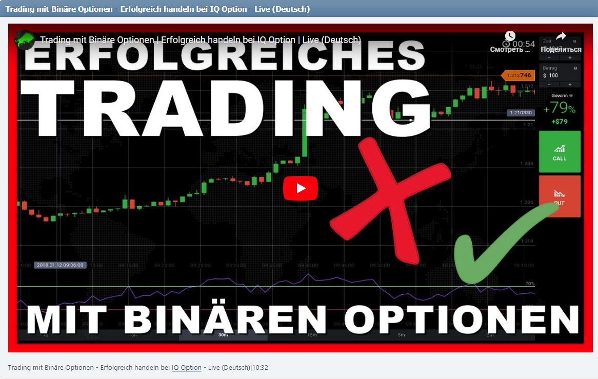 Trading mit Binäre Optionen - Erfolgreich handeln bei IQ Option - Live (Deutsch)|10:32