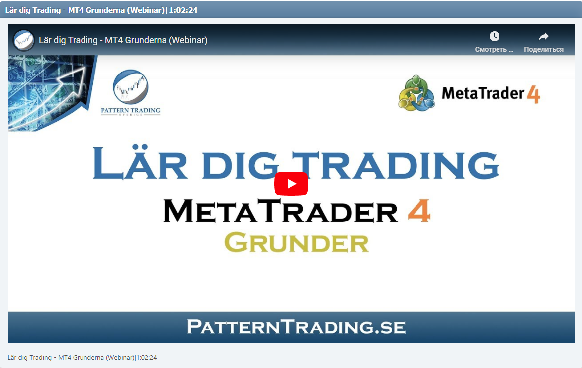 Lär dig Trading - MT4 Grunderna (Webinar)|1:02:24