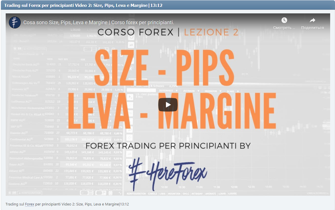 Trading sul Forex per principianti Video 2: Size, Pips, Leva e Margine|13:12