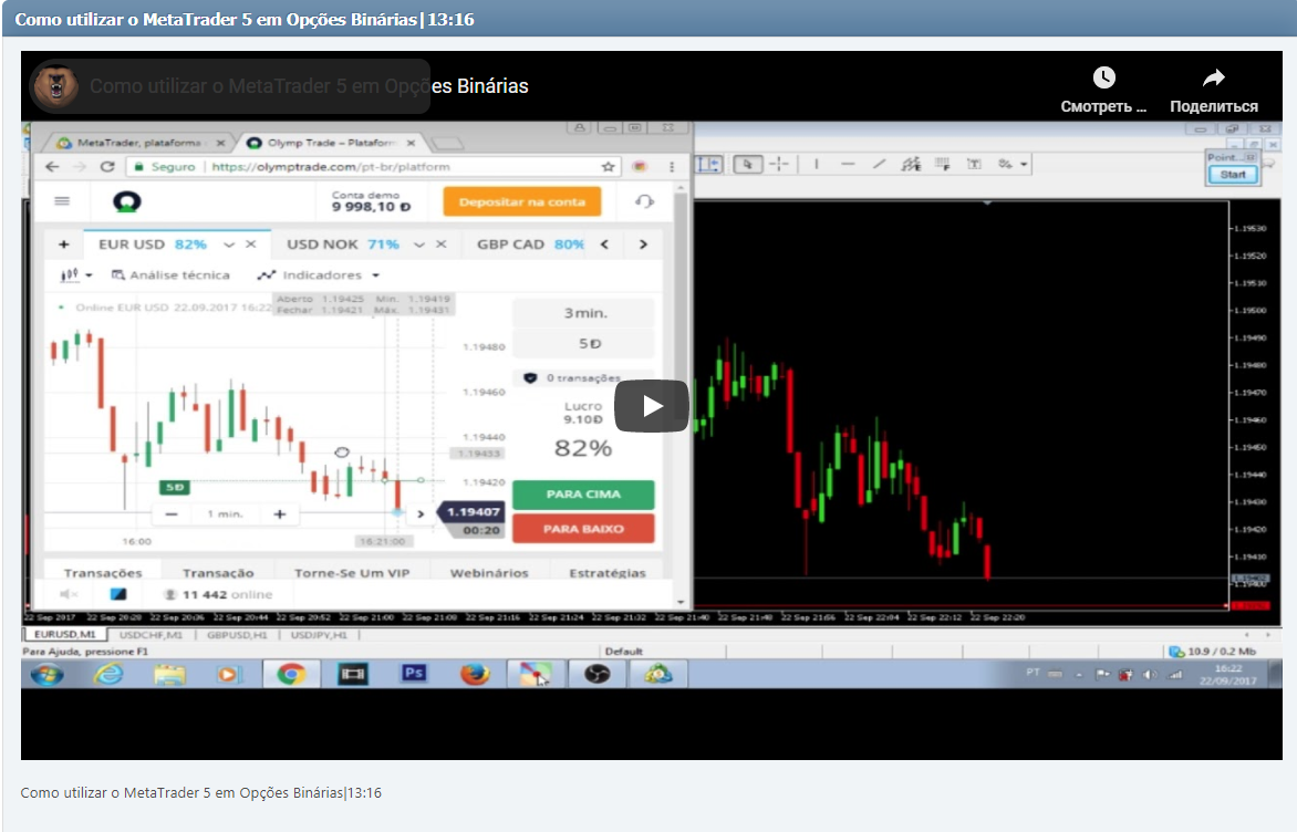 Como utilizar o MetaTrader 5 em Opções Binárias|13:16