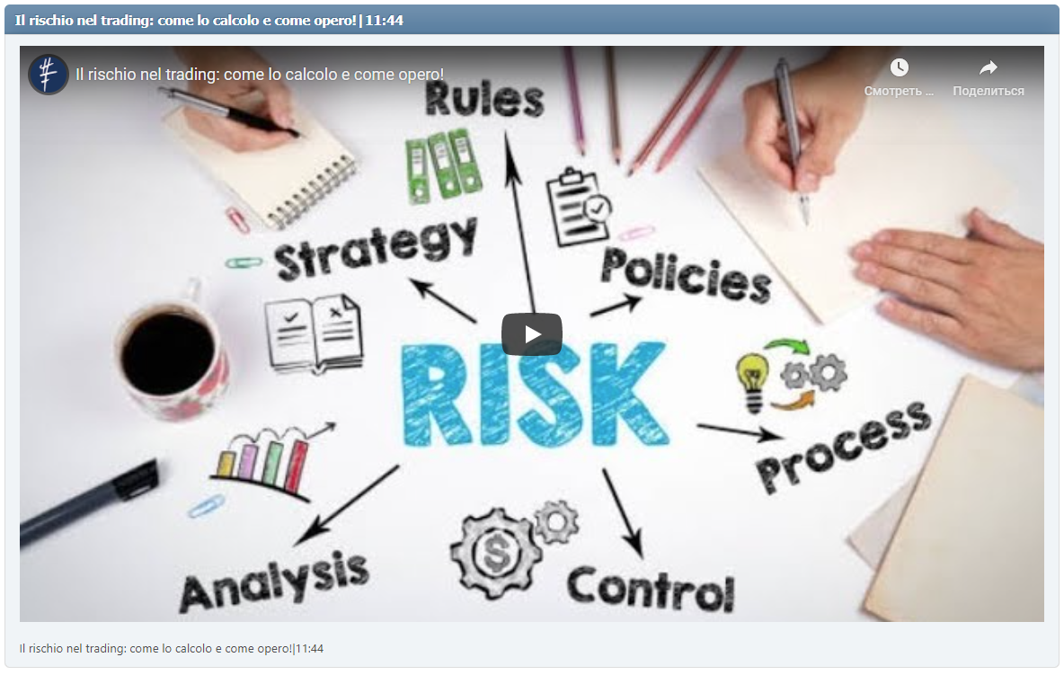 Il rischio nel trading: come lo calcolo e come opero!|11:44