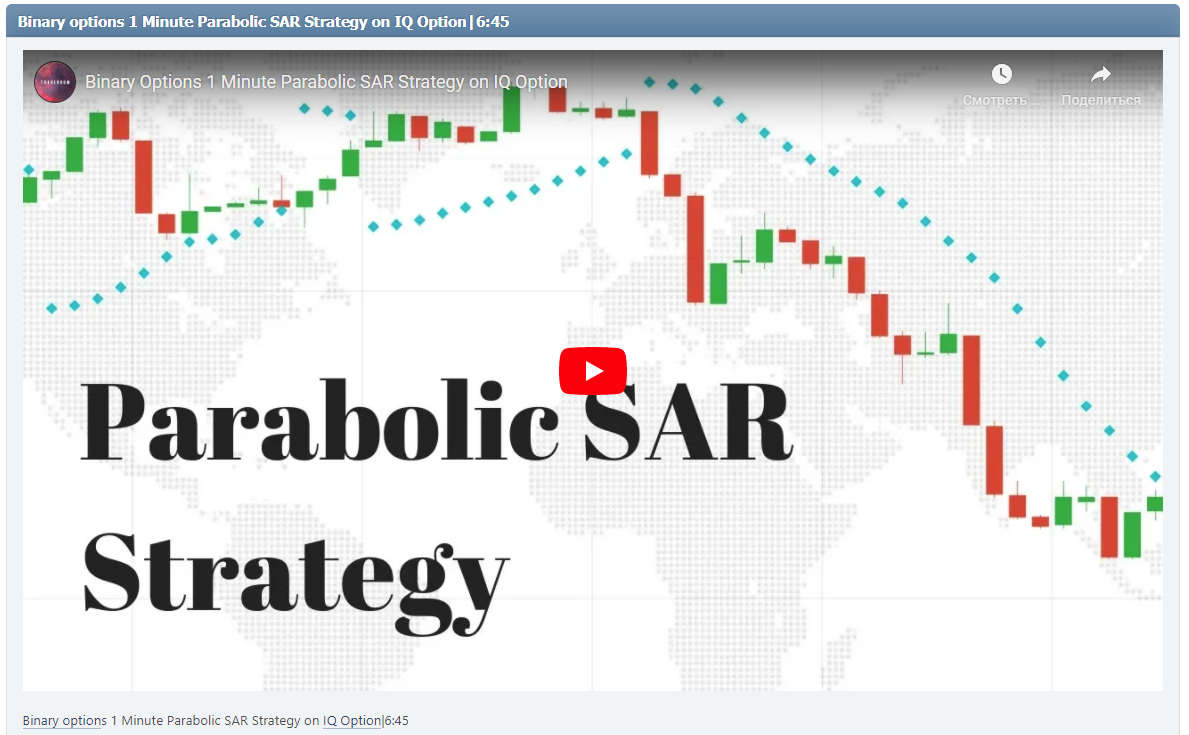 Binary options 1 Minute Parabolic SAR Strategy on IQ Option|6:45
