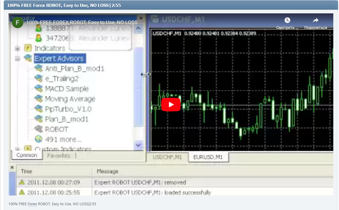 100% FREE Forex ROBOT, Easy to Use, NO LOSS|2:55