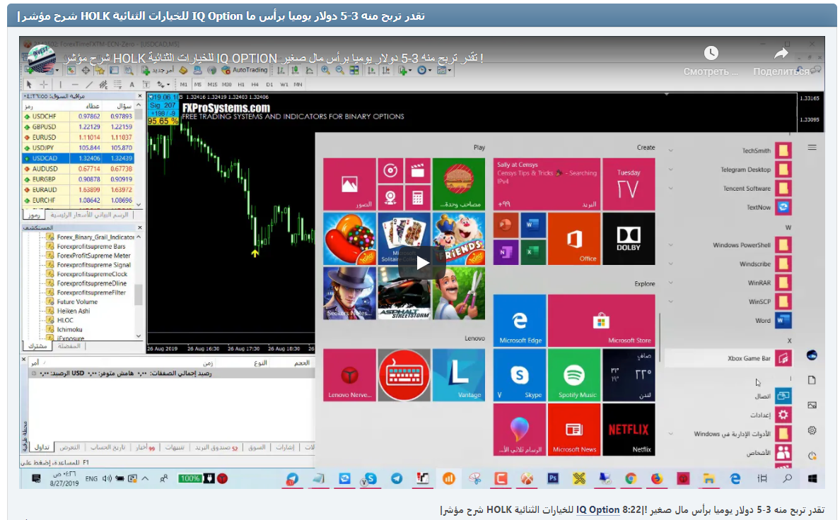 |شرح مؤشر HOLK للخيارات الثنائية IQ Option تقدر تربح منه 3-5 دولار يوميا برأس مال صغير !|8:22