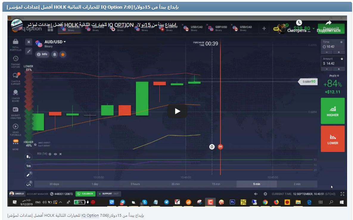 |أفضل إعدادات لمؤشر HOLK للخيارات الثنائية IQ Option بإيداع يبدأ من 15دولار!|7:06