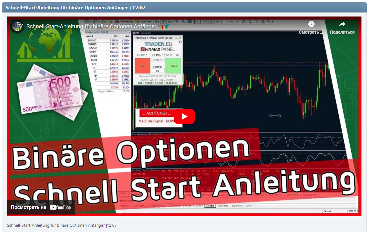 Schnell-Start-Anleitung für binäre Optionen Anfänger |12:07
