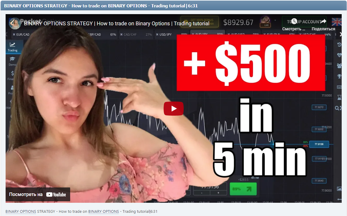 BINARY OPTIONS STRATEGY - How to trade on BINARY OPTIONS - Trading tutorial|6:31